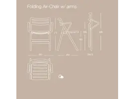 Folding Air chair met armleuning