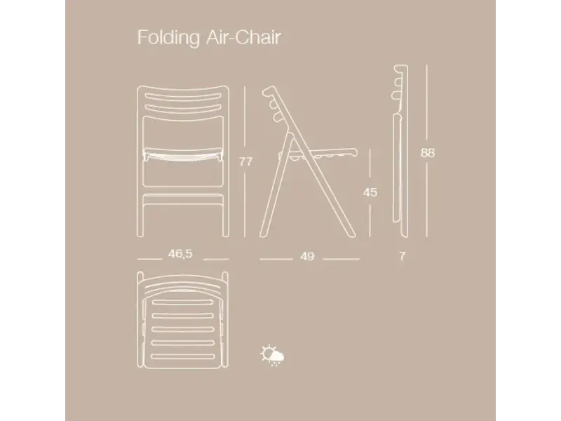 Folding Air chair zonder armleuning