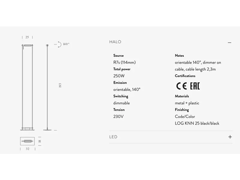 Nemo Logo Halo staande lamp