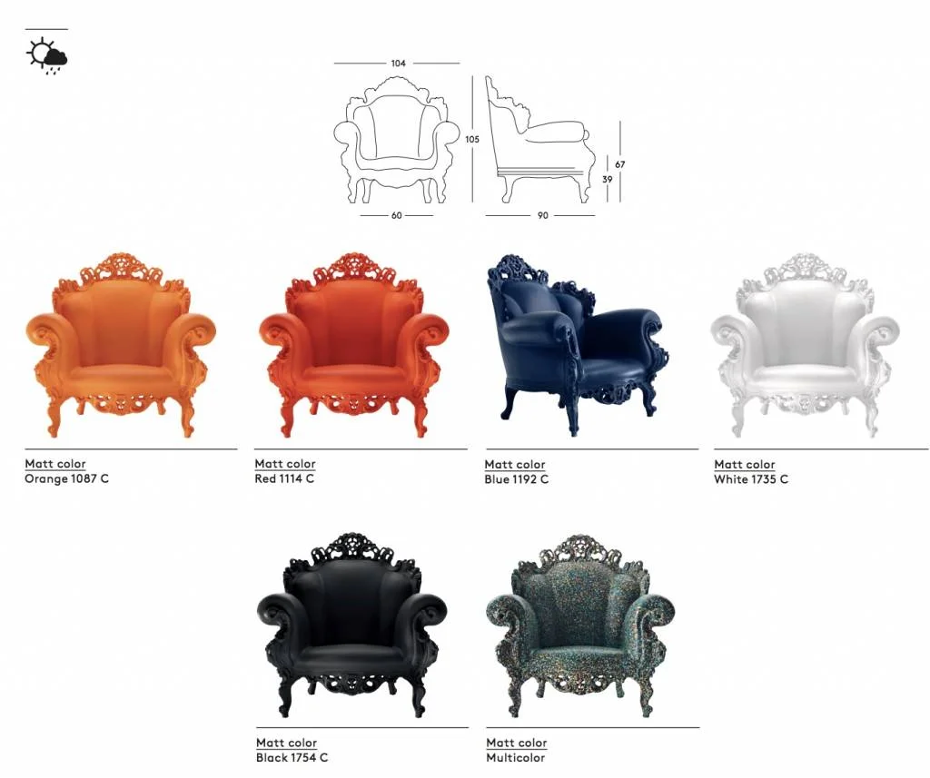 Magis Proust fauteuil baroque