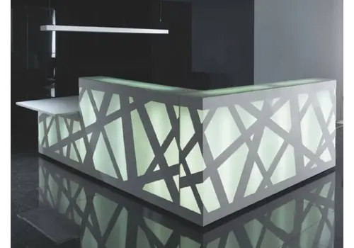 Zig Zag Banque d’accueil avec LED