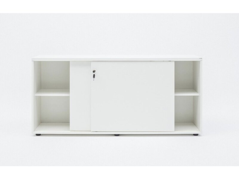 Basic armoire large bas étroit avec porte coulissante