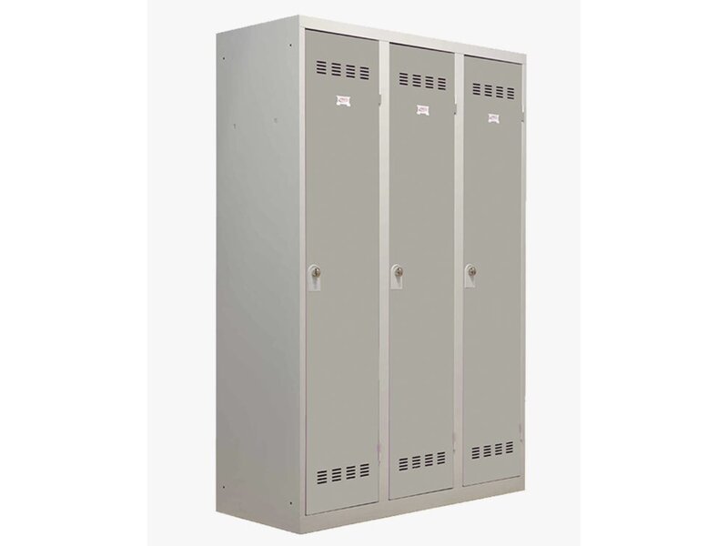 Metalen lockerkast 3 deuren - Vuile industrie - H.180 x L.120 cm