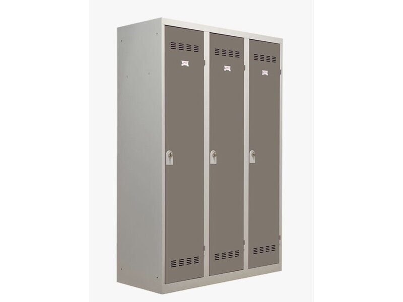 Armoire vestiaire métallique 3 portes - Industrie salissante - H.180 x L.80 cm