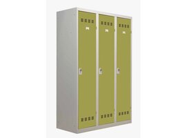 Metalen lockerkast 3 deuren - Vuile industrie - H.180 x L.80 cm