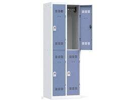 Metalen multi-case locker - 4 lockers H.180 x L.60 cm