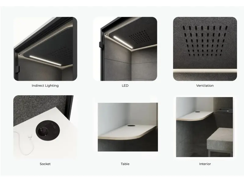 Box1 Sit – Cabine Acoustique assise pour bureau