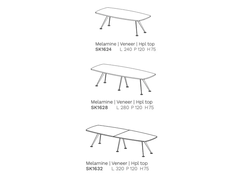 Spike table de réunion design grande