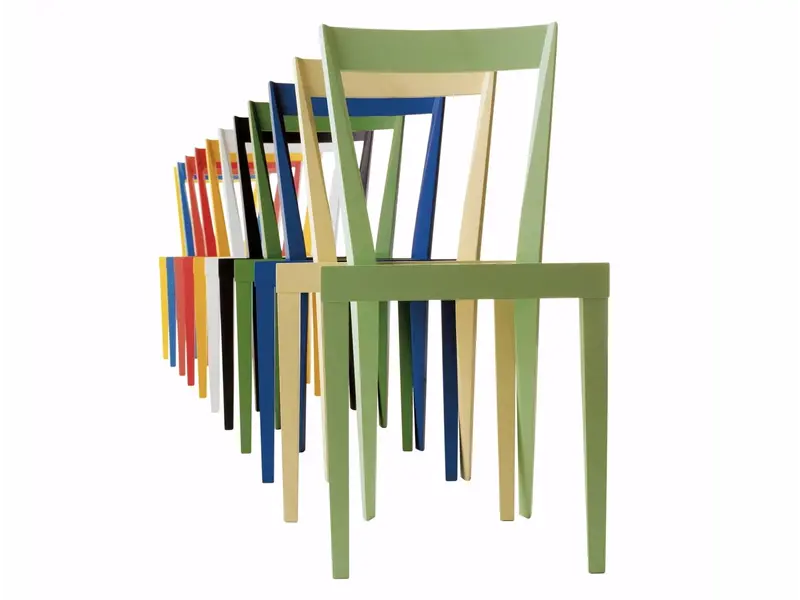 Livia chaise en hêtre laqué