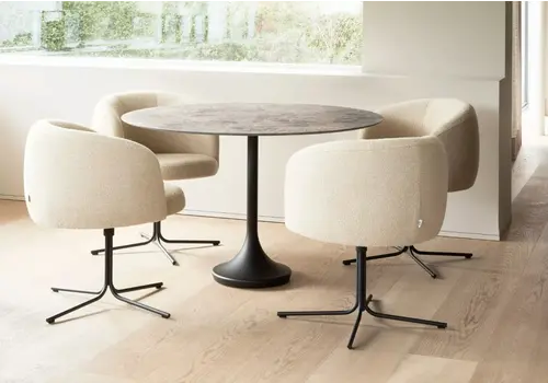 Table Central round céramique