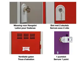 Vinco Metalen multi-case locker - 2 lockers H.180 x L.30 cm Metalen multi-case locker - 2 lockers H.180 x L.30 cm
