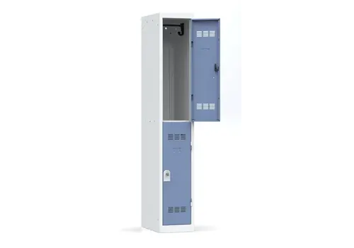 Vestiaire multi-cases en métal - 2 casiers H.180 x L.30 cm