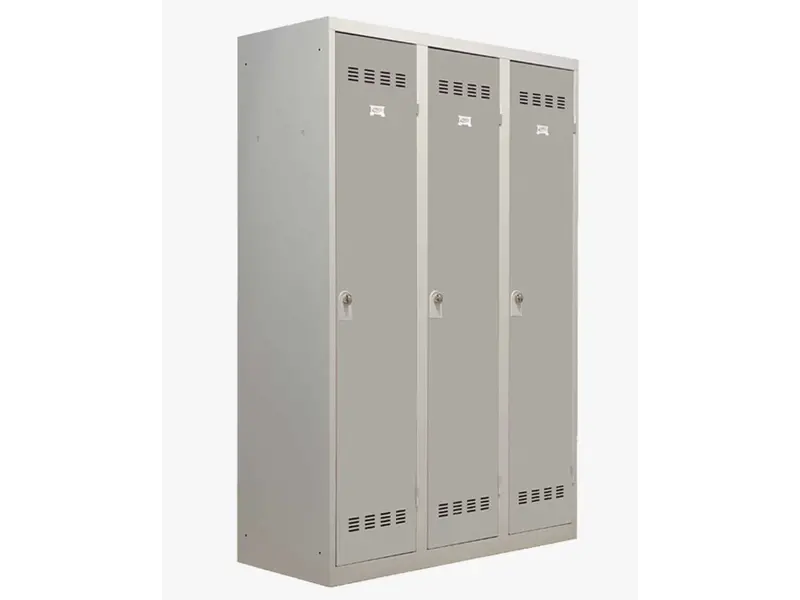 Metalen lockerkast 3 deuren - Vuile industrie - H.180 x L.120 cm