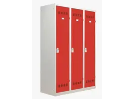 Metalen lockerkast 3 deuren - Vuile industrie - H.180 x L.120 cm
