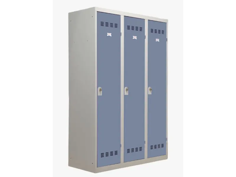 Metalen lockerkast 3 deuren - Vuile industrie - H.180 x L.120 cm