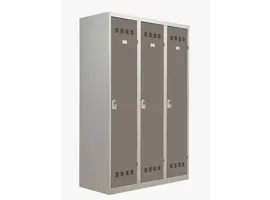 Metalen lockerkast 3 deuren - Vuile industrie - H.180 x L.120 cm