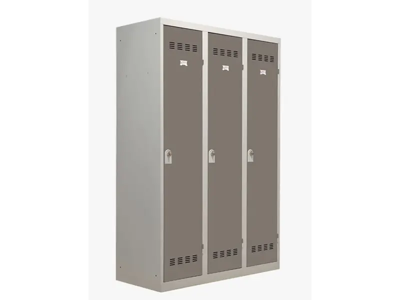 Metalen lockerkast 3 deuren - Vuile industrie - H.180 x L.120 cm