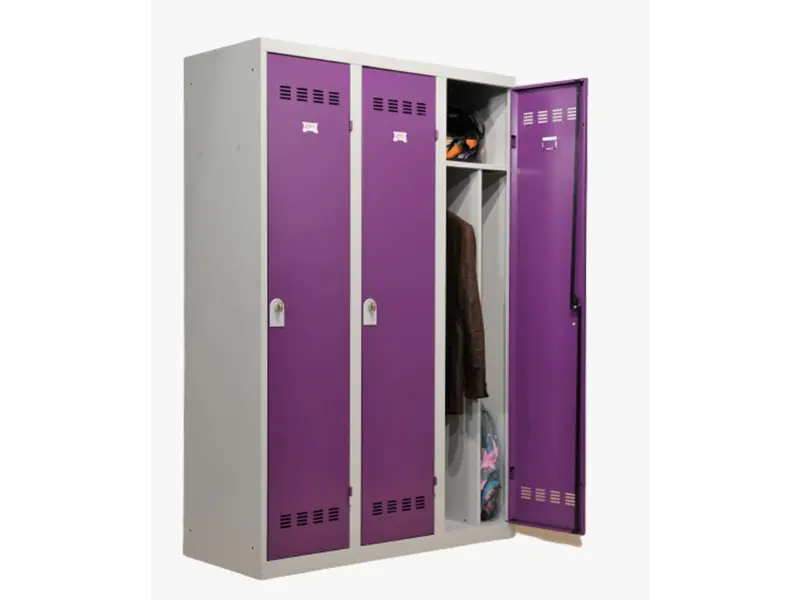 Metalen lockerkast 3 deuren - Vuile industrie - H.180 x L.120 cm