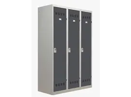 Metalen lockerkast 3 deuren - Vuile industrie - H.180 x L.120 cm