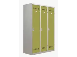 Metalen lockerkast 3 deuren - Vuile industrie - H.180 x L.120 cm