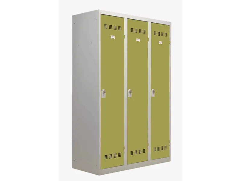 Metalen lockerkast 3 deuren - Vuile industrie - H.180 x L.120 cm