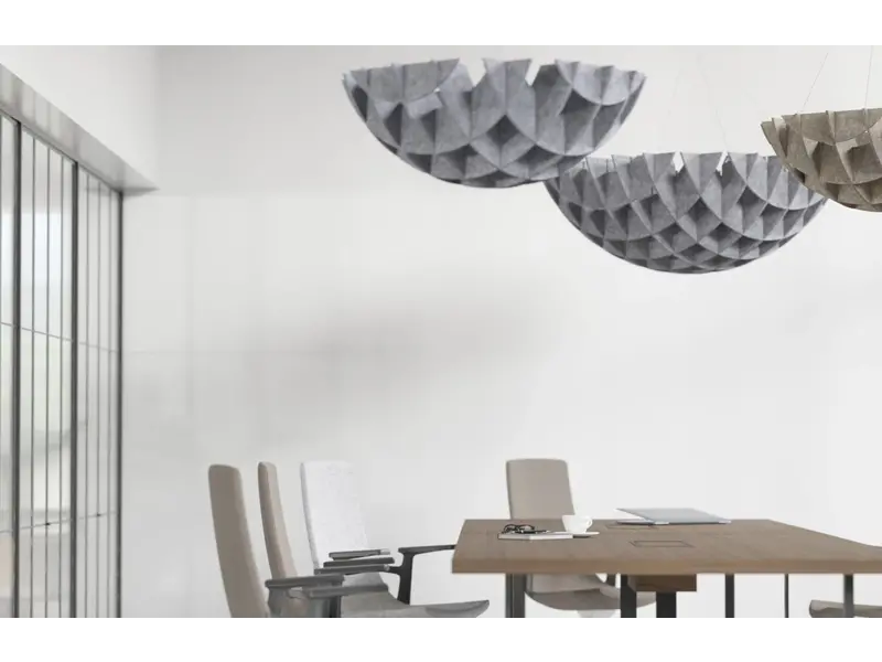 Artwork Clouds akoestische scheidingswand  100% gerecycleerd