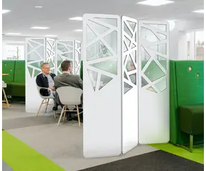 Unikicool Panelstraight Séparateur De Bureau Acoustique à Clipser Pour Réduire Le Bruit Et Les Distractions Visuelles, Léger à Monter Sur Bureau, Stations De Travail