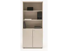 Basic archiefkast met deuren en open vak