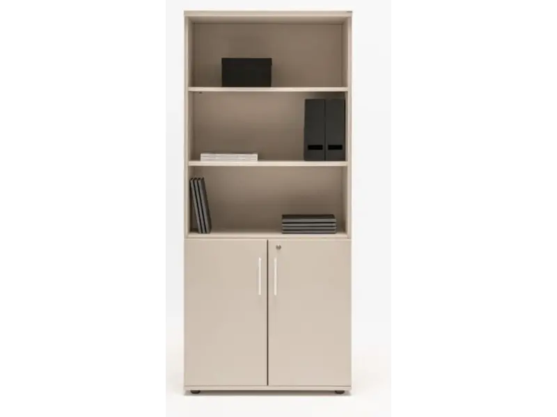 Basic archiefkast met deuren en open vak
