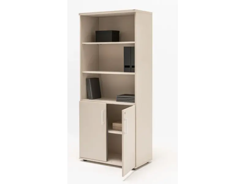 Basic archiefkast met deuren en open vak