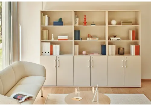 Basic archiefkast met deuren en open vak