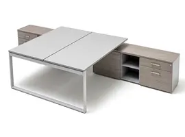 Ogi-Q bureau îlot avec meuble porteur