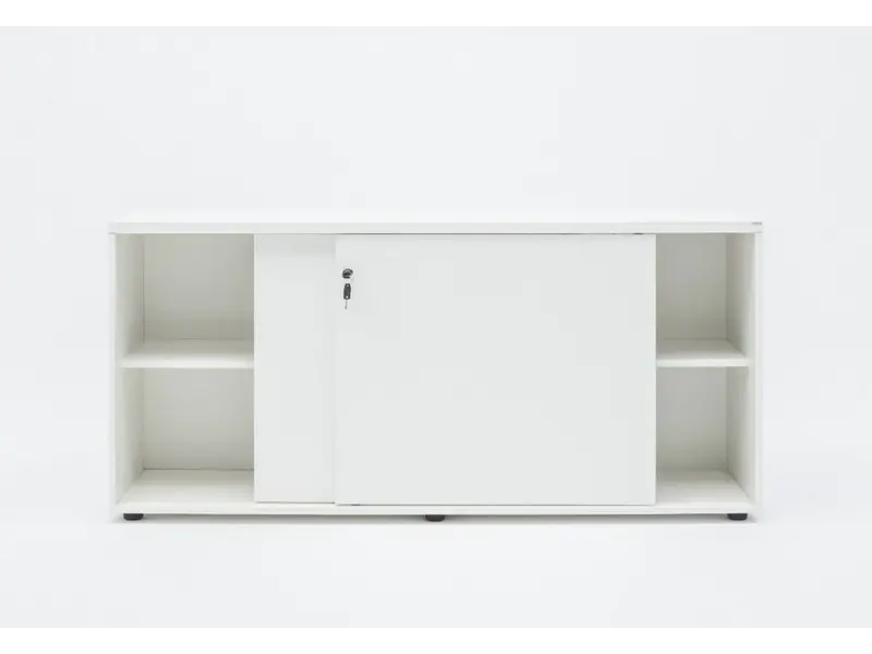 Basic armoire bas étroit avec porte coulissante