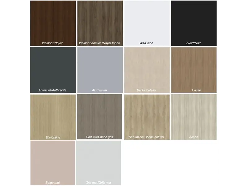 Basic archiefkast smal met deur (77cm) in verschillende kleuren - Melamine(hout)
