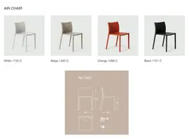 Air chair stoel zonder armleuning