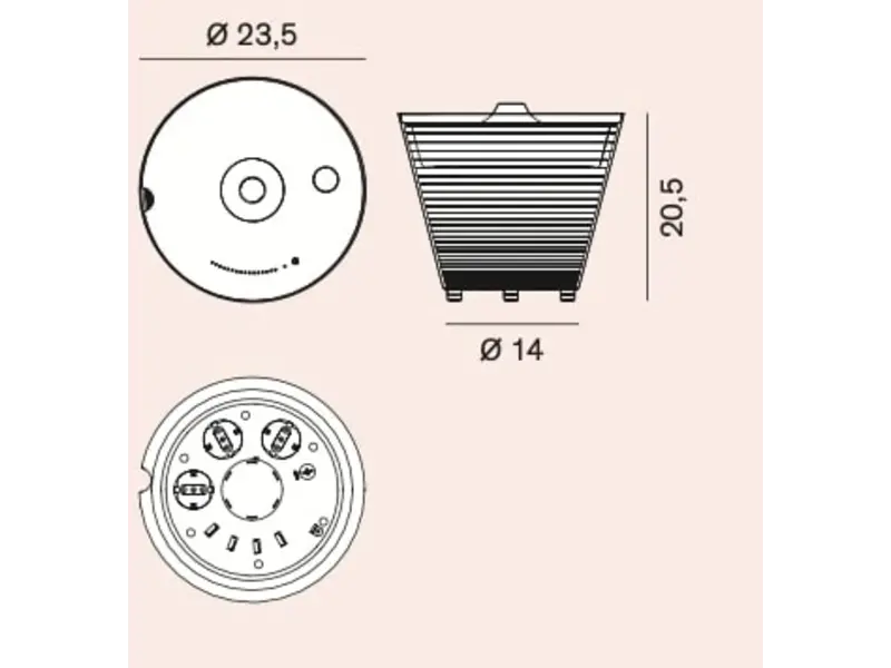 Rotaliana Multipot lampe Multipot lampe