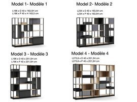 Narbutas Combus Bibliothèque modulaire/rack de séparation