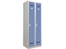 Metalen lockerkast 2 deuren - Propere industrie - H.180 x L.60 cm