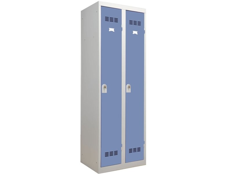 Metalen lockerkast 2 deuren - Propere industrie - H.180 x L.60 cm