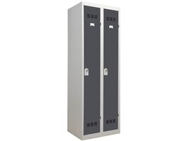 Metalen lockerkast 2 deuren - Propere industrie - H.180 x L.60 cm