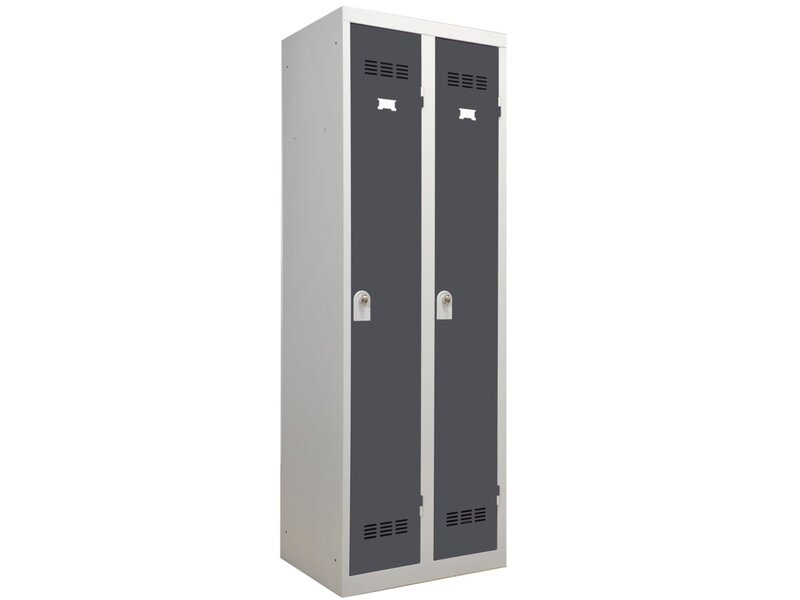 Metalen lockerkast 2 deuren - Propere industrie - H.180 x L.60 cm