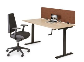 BNO S-Line table assis-debout réglable manuellement avec manivelle S-Line table assis-debout réglable manuellement avec manivelle