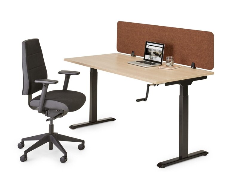 S-Line table assis-debout réglable manuellement avec manivelle