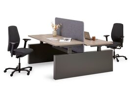 Flex bureau assis-debout électrique pour 2 personnes