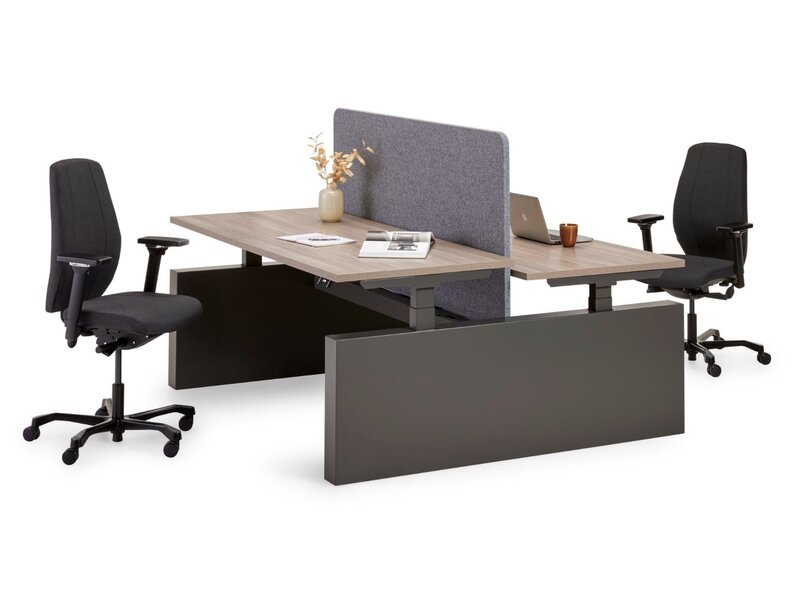 Flex bureau assis-debout électrique pour 2 personnes