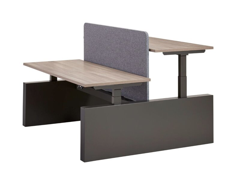 Flex bureau assis-debout électrique pour 2 personnes