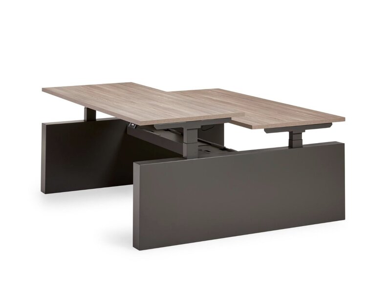 Flex bureau assis-debout électrique pour 2 personnes