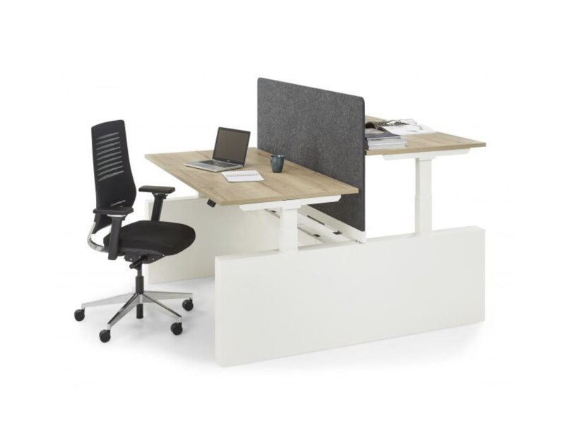 Flex bureau assis-debout électrique pour 2 personnes