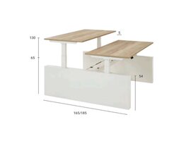 Flex bureau assis-debout électrique pour 2 personnes