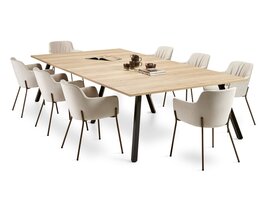 TMeeting vergadertafel – Stijlvolle en stevige tafel voor vergaderingen en kantines
